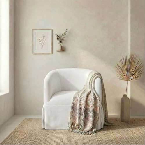 Swivel Accent Chair, 360 Degree Performance Fabric Armchair Modern Barrel Chairs Armchair for Liv... | Amazon (US)