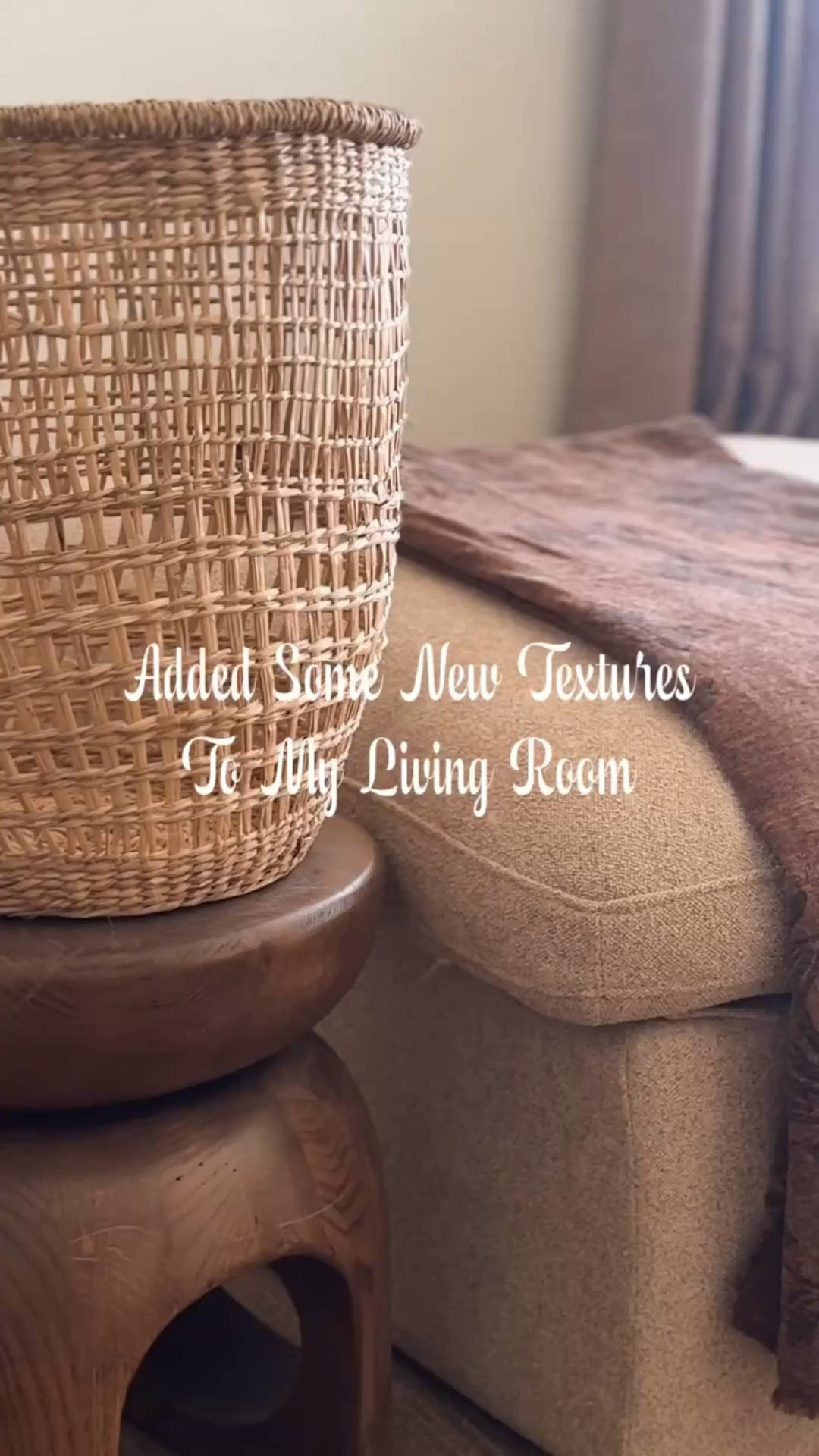 New pillows, a throw, and a rug made the space feel warmer. 

COMMENT: TEXTURE to get links sent to your inbox directly 

#tapestrydecor #throwpillow #curateddecor #livingroomstyle #moodydesign 

organic modern living room
neutral living room decor
cozy living room ideas
textured living room
warm neutral home
vintage inspired living room
layered living room decor