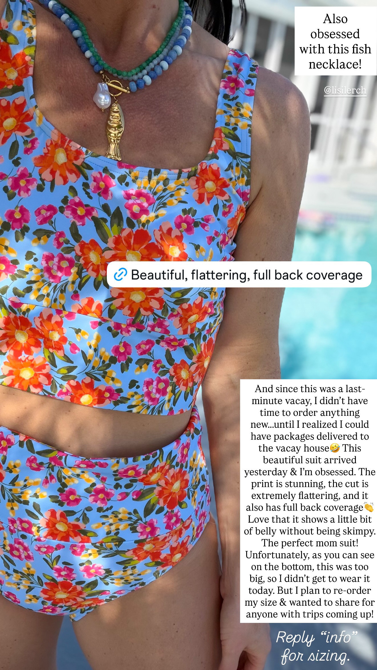 I love Land's End swimsuits and this two-piece is so flattering. Comes in tons of prints but I love this bright floral one! This swimsuit fits TTS, but if between sizes I'd go with your smaller size. I'm wearing a small, but had to exchange for an XS.

swim, swimsuits, two piece swimsuit, summer style, Land's End 

 #LTKSeasonal #LTKSwim #LTKTravel