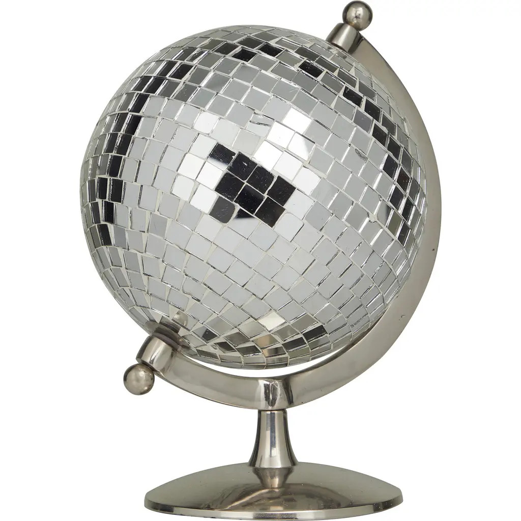 VIVIAN LUNE HOME Silver Stainless Steel Disco Ball Style Globe at Nordstrom Rack | Nordstrom Rack
