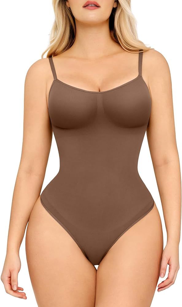 Shapewear Bodysuit for Women Tummy Control Seamless Shapewear Thong Body Shaper Full Bust Bodysui... | Amazon (US)