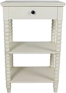 Decor Therapy Spindle Side Table, 19x14x30, Antique White | Amazon (US)