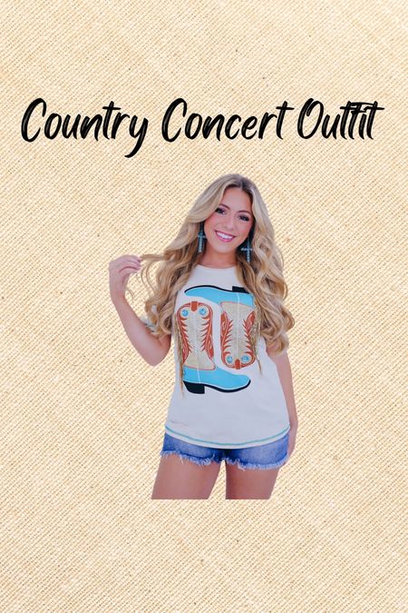 Country concert outfit 
Summer concert outfit 
Graphic tee 

#LTKfindsunder50 #LTKstyletip #LTKFestival