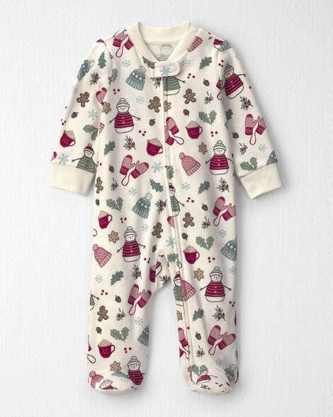Baby Girl Organic Cotton Sleep & Play Pajamas in Winter Wonderland - Little Planet | Carter's | Carter's Inc