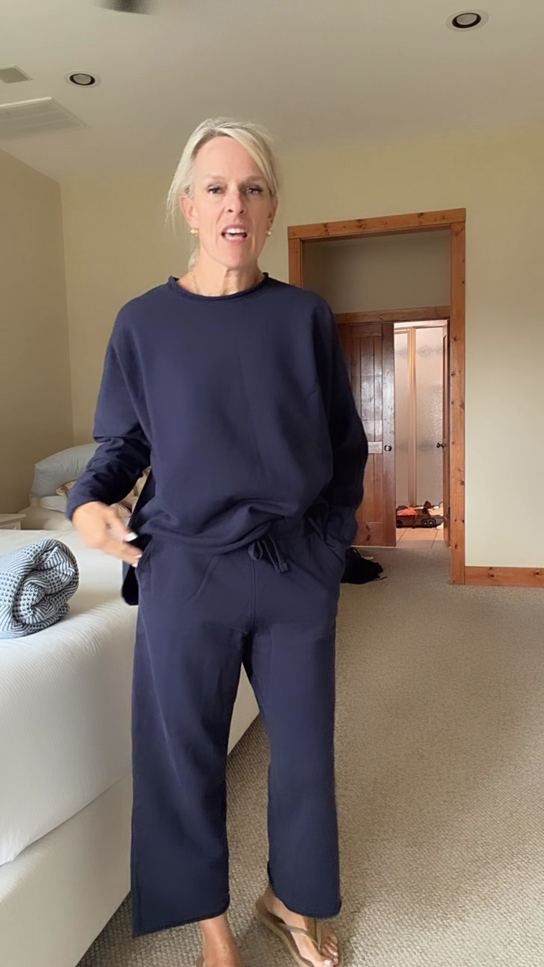 This set is elevated! And only $42 each piece!! Much less than the one that you’ve seen similar 

It’s a French Terry and comes in 4 colors 

Bottoms - medium
Top small 

Roll neck top, raw edge sleeve 

@Quince

#LTKmomlife #LTKOver40 #LTKTravel