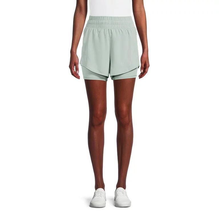 Avia Women's High Rise Running Shorts with Bike Liner, Sizes XS-XXXL | Walmart (US)