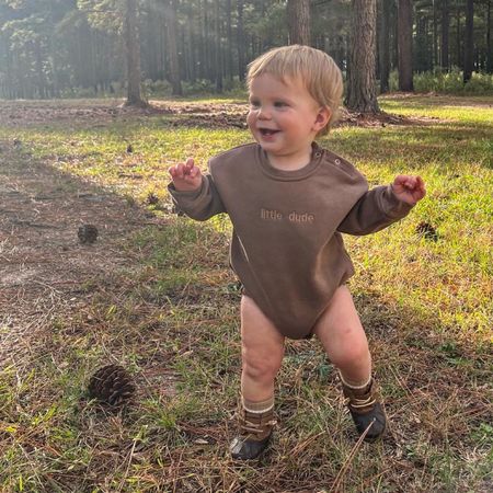 Fall and browns are my favorite. 

#babyromper #fall #babyboots #babyoutfit #toddleroutfit #toddlerromper #toddlerboots #comfy #brother #babyboy #toddlerboy #boymom

#LTKkids #LTKSeasonal #LTKbaby