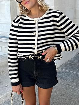 LILLUSORY Women's Cardigan Sweaters 2023 Fall Open Front Long Sleeve Button Down Knit Cardigans O... | Amazon (US)