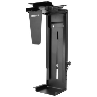 Mount-It! CPU Under Desk Mount Bracket | Computer Tower Wall and Under Counter Holder | 360 Degree Swivel Adjustable Height and Width Wall-Mountable | Target