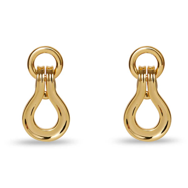 GOLD BUCKLE DANGLE EARRINGS | LELE SADOUGHI