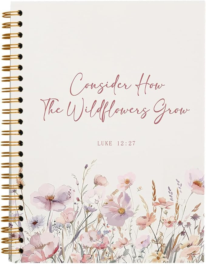 Floral Christian Notebook Journal for Women, Prayer Journal, Consider How the Wildflowers Grow Bi... | Amazon (US)