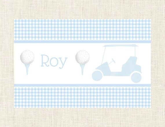 Personalized Golf Watercolor Laminated Placemat | Etsy | Etsy (US)