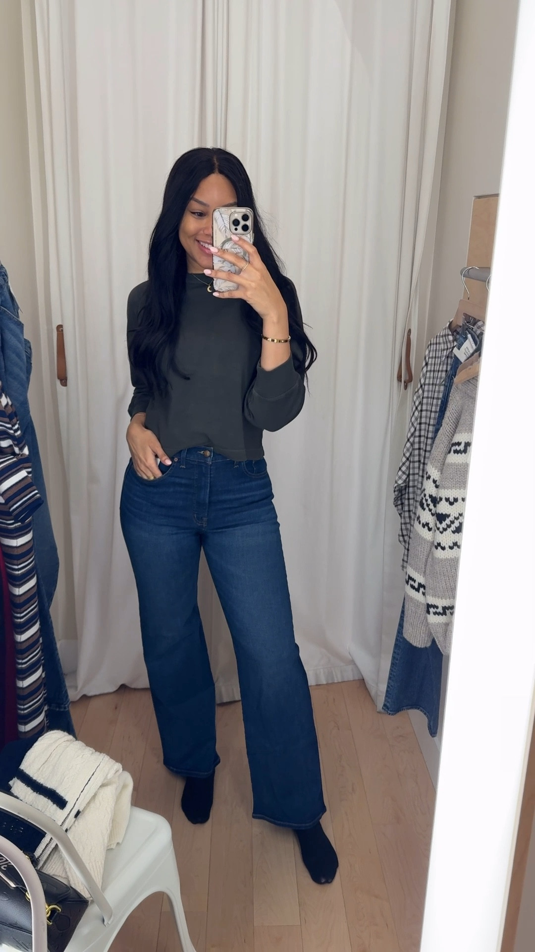 I think Madewell perfect vintage wide leg jeans just may have my heart 😍

Wearing size 27 regular (I usually need a Tall length I’m 5’7) and XXS in relaxed raglan tee 💚 perfect winter casual outfit for us ladies!

❄️ Winter sale is still on, extra 50% OFF lots of sale styles with code WINTER 

Madewell, casual outfit, wide leg denim, business casual, comfy, relaxed, boxy, cropped, classy, basics, capsule

#LTKFindsUnder50 #LTKFindsUnder100