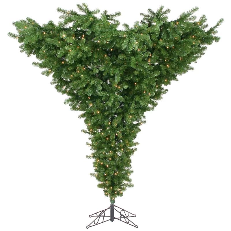 9' Unlit Green Artificial Christmas Tree with Stand | Wayfair North America