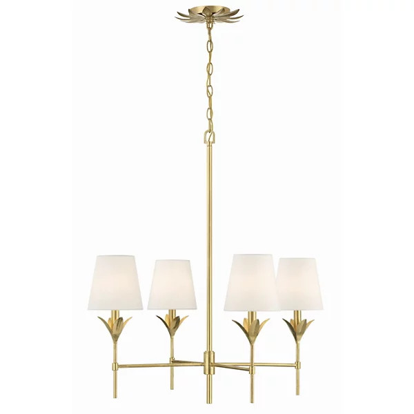 Broche Chandelier with Silk Shades | Lumens