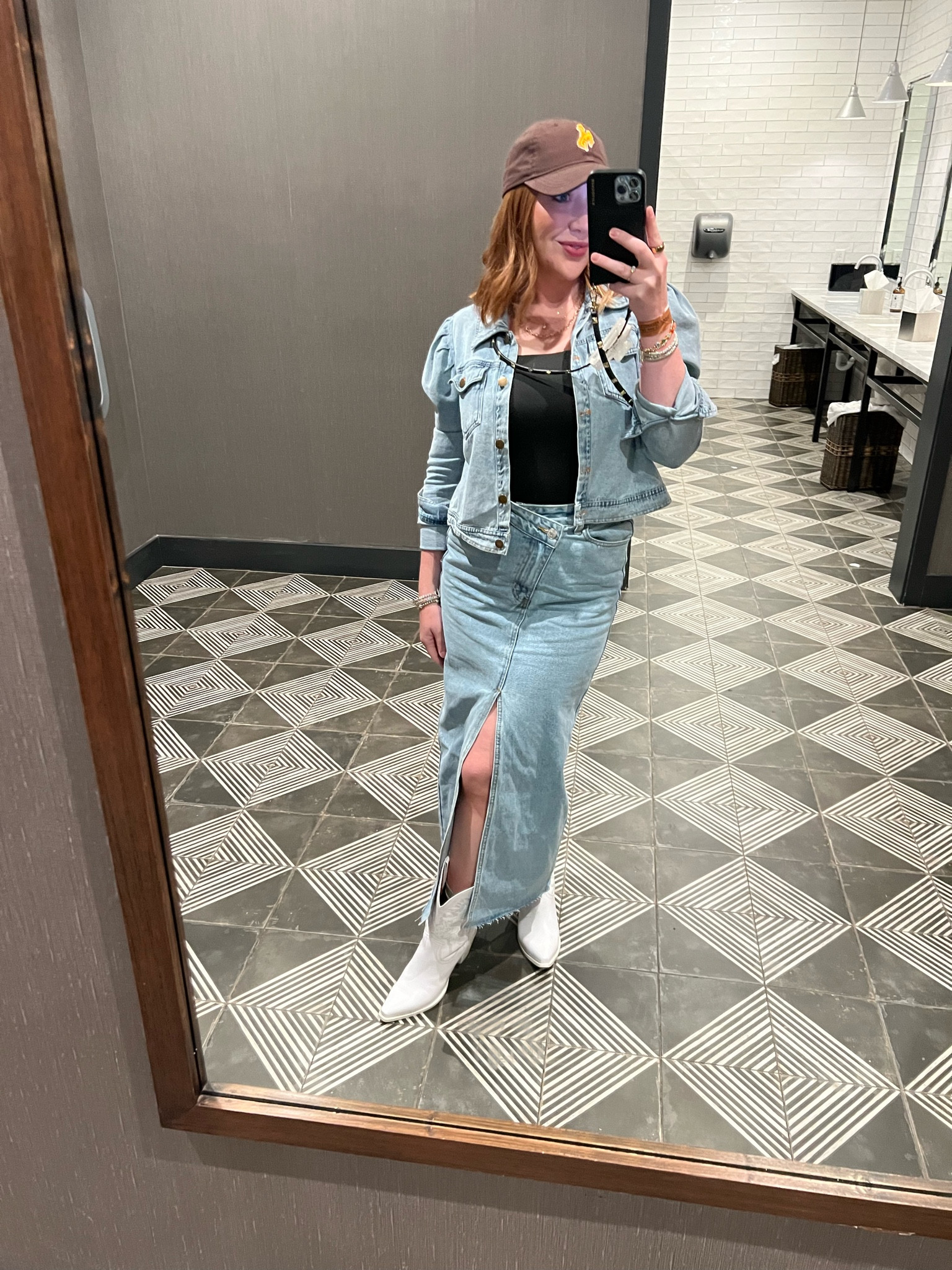 Cowboy concert / cowboys / country concert / denim maxi skirt / white cowboy boots / Wyoming cowboys hat 

#LTKFindsUnder50 #LTKFindsUnder100 #LTKShoeCrush