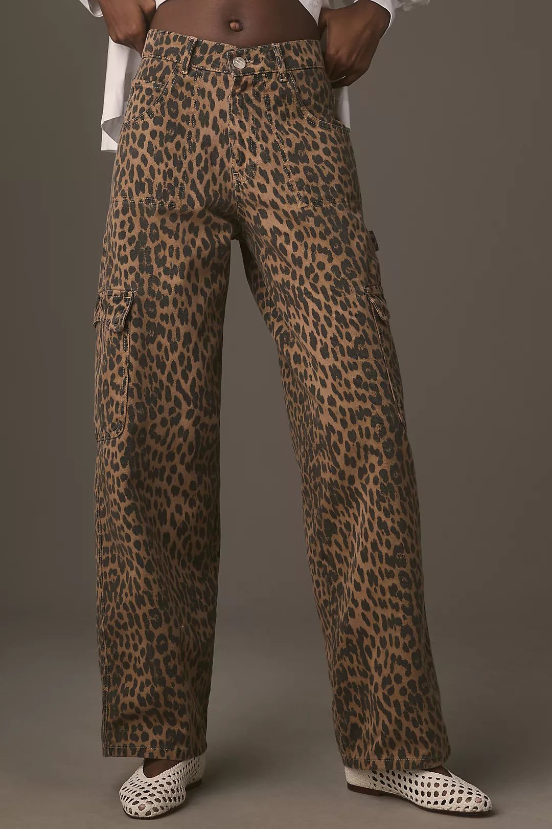 Damson Madder Leopard Carpenter Cargo Pants | Anthropologie (US)