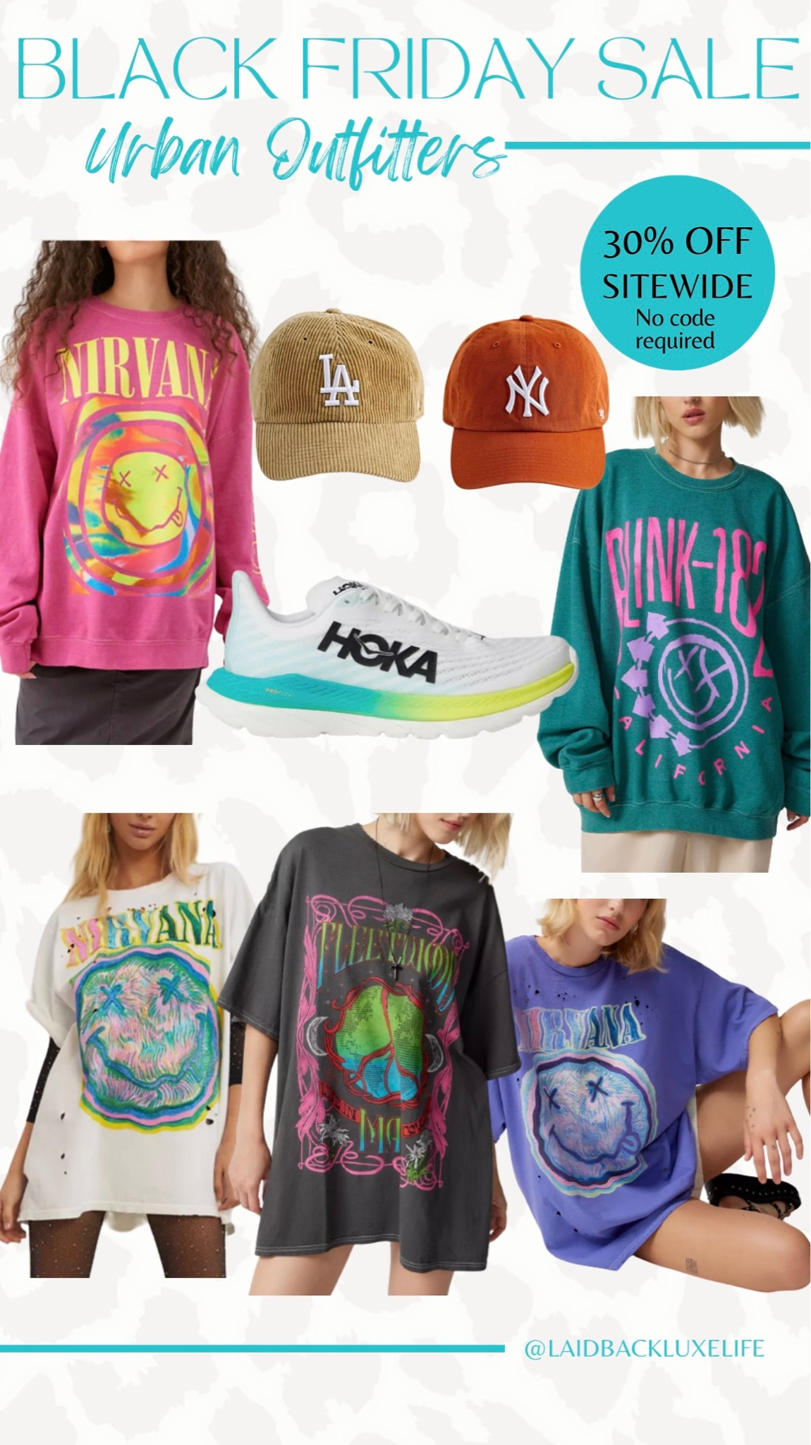 Urban Outfitters Black Friday Sale, 30% off sitewide, no code required, Cyber Week Sale, Urbans, oversized graphic tee, oversized sweatshirt, HOKA, sneakers, baseball cap, corduroy hat, Urbans has the best oversized graphic tees and sweatshirts! @urbanoutfitters #LaidbackLuxeLife

I wear the S/M in the graphic tees. They are really oversized.

Follow me for more fashion finds, beauty faves, lifestyle, home decor, sales and more! So glad you’re here!! XO, Karma

#LTKSeasonal #LTKCyberWeek #LTKsalealert