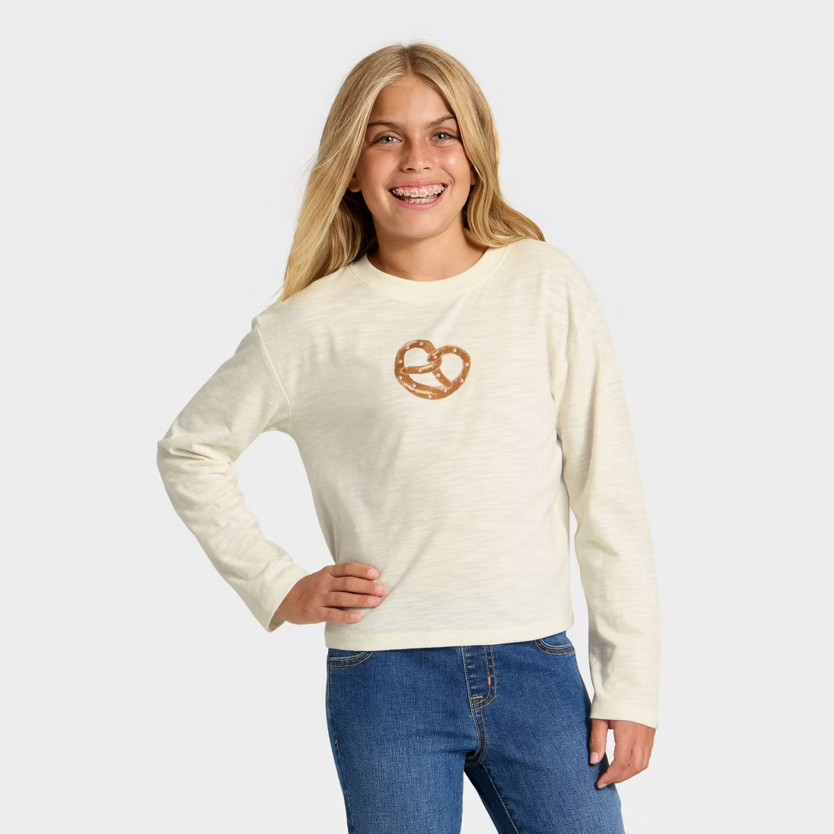 Girls' Long Sleeve Relaxed Fit Graphic T-Shirt - Cat & Jack™ | Target