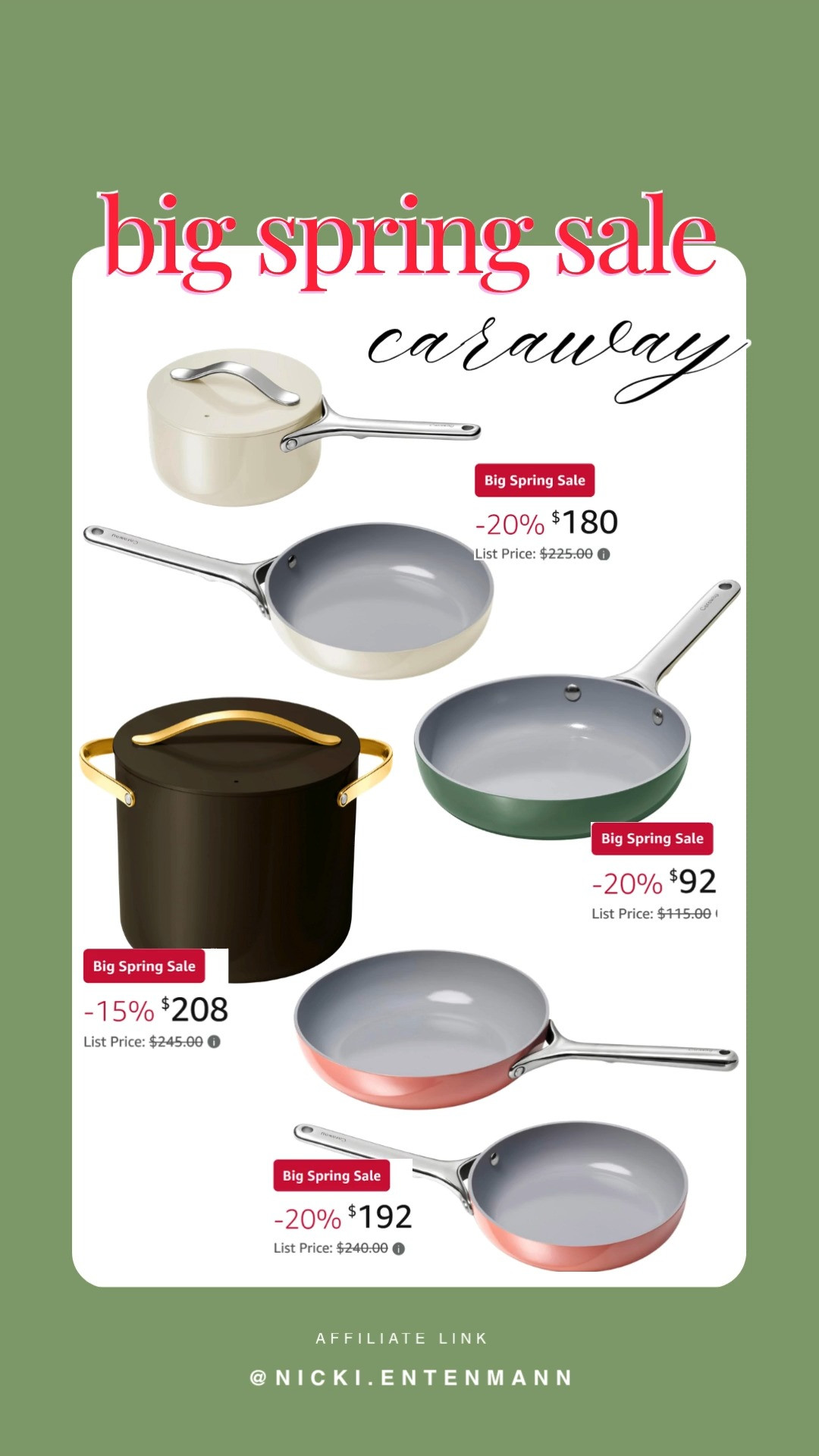 Score some amazing deals on Caraway cookware! From fry pans to stock pots, these non-toxic, ceramic gems will elevate your cooking game. 🍳🔥🥘 
#CookwareSale #AmazonFinds #KitchenEssentials #NonToxicCooking #CarawayCookware 

 #LTKfoodie #LTKHome #LTKSaleAlert