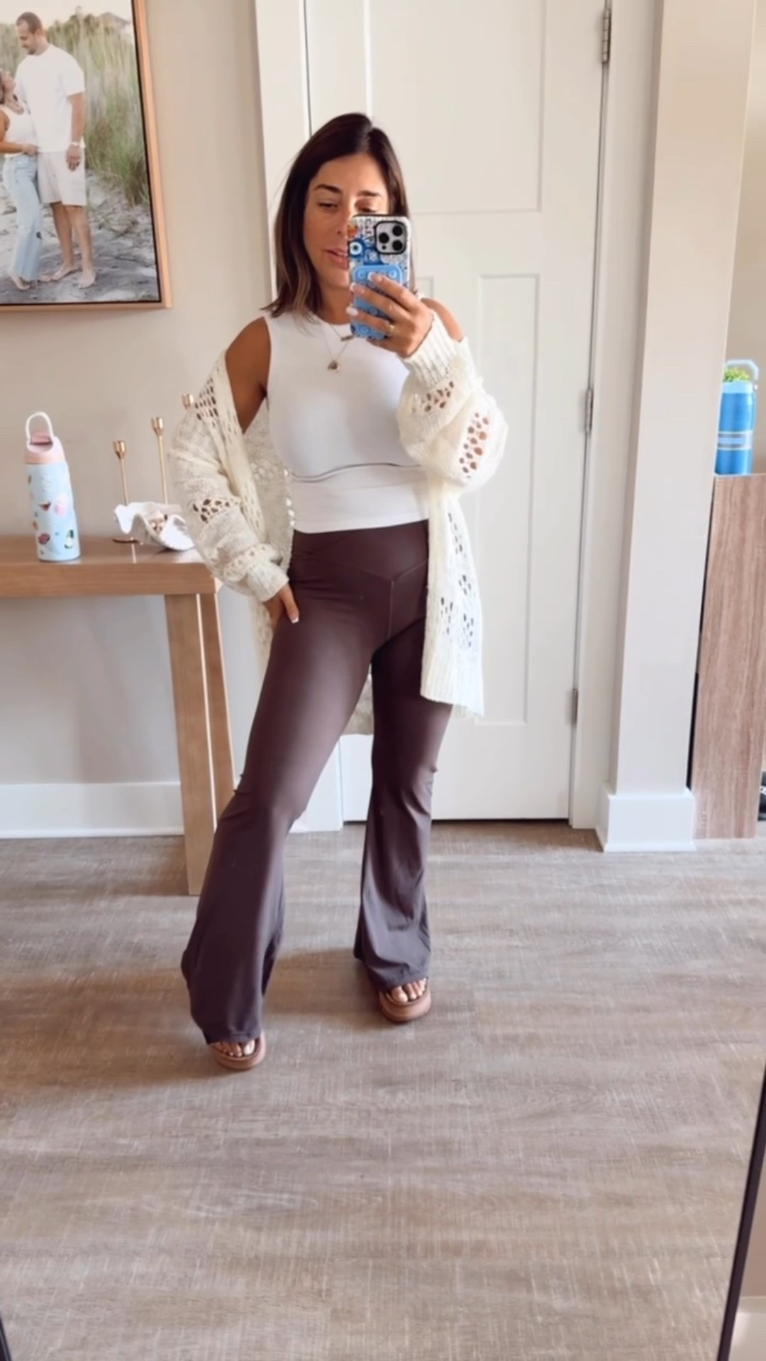 I can’t believe how close we are to fall. I’ve been having fun with my lightweight cardigans that are perfect for school drop offs. These flare leggings are phenomenal quality, super flattering and a need for everyone! I paired them with this fuller bust friendly tanktop, my fav cardigans for warm weather and the cutest Reef platforms. 

Casual mom outfit, school drop off outfit 

#LTKFindsUnder50 #LTKMidsize #LTKPetite