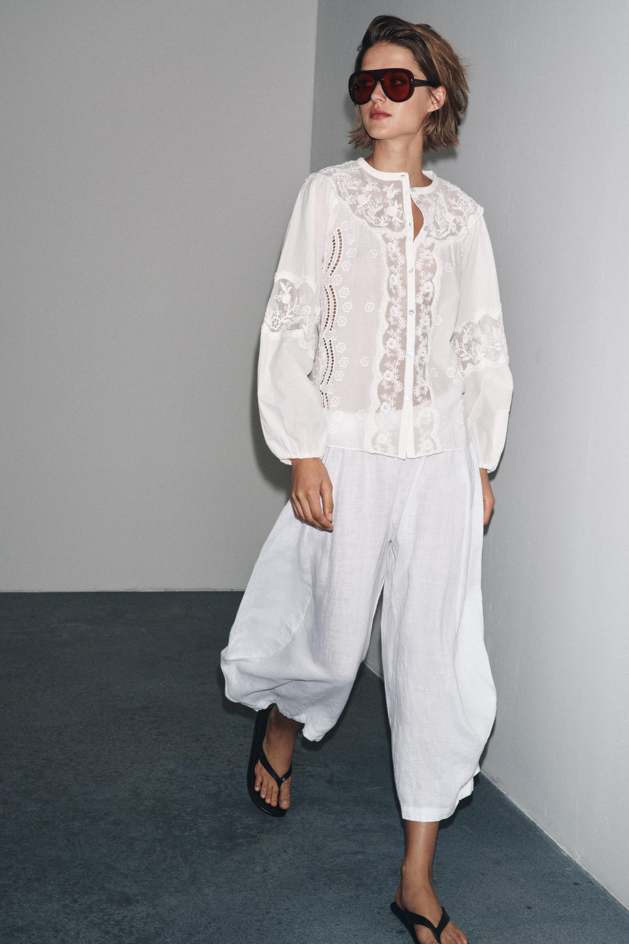 ZW COLLECTION EMBROIDERED SHIRT | Zara US