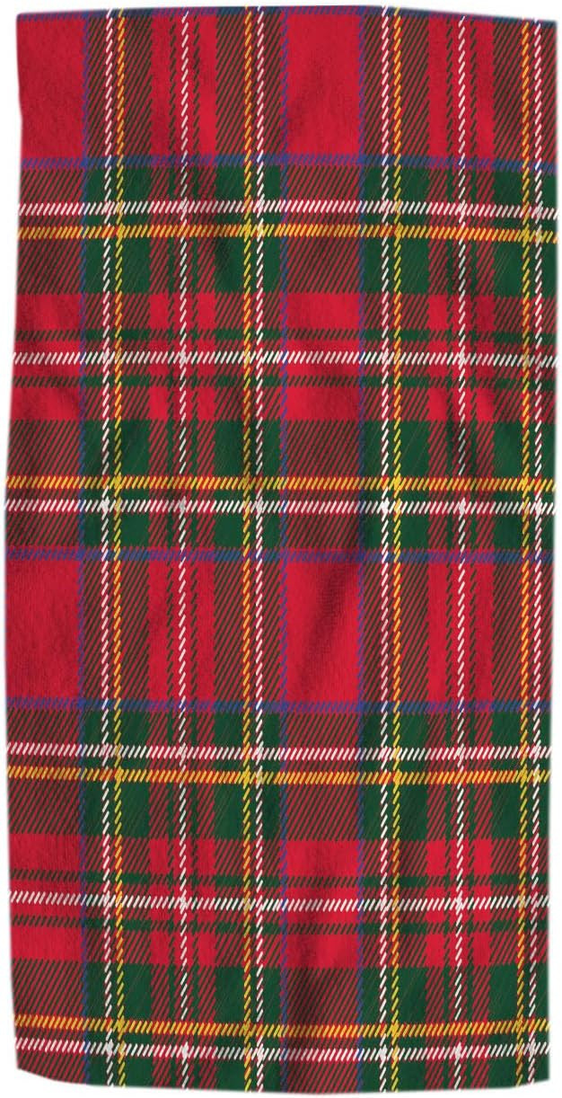 Pehede Tartan Plaid Hand Towel Traditional Red Black,Green Scottish Christmas New Year Soft Guest... | Amazon (CA)