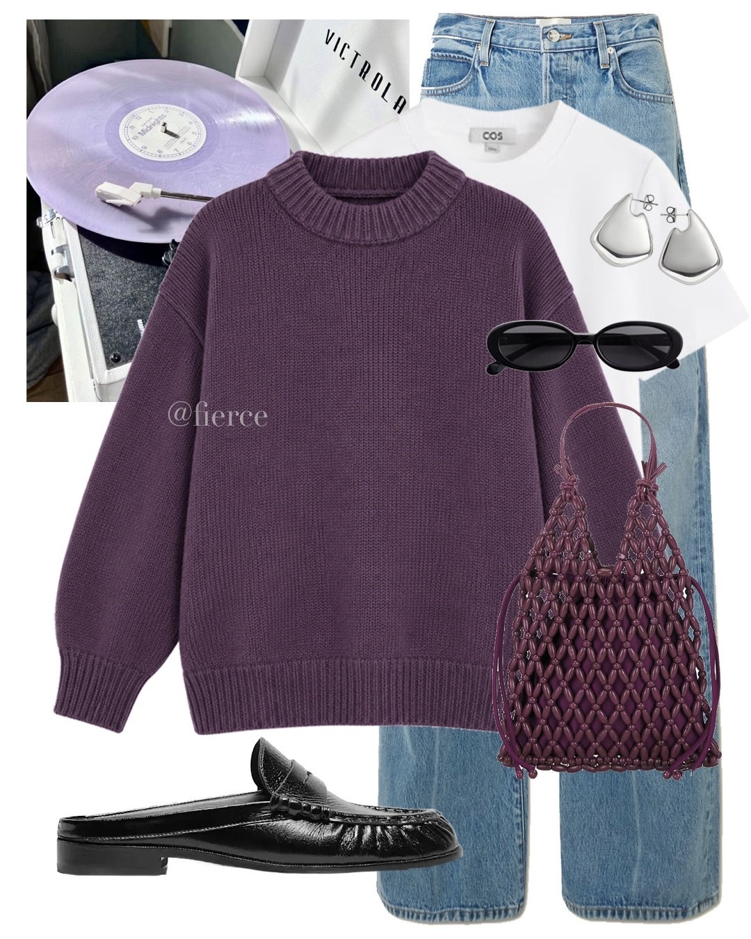 Purple jumper blue 90s jeans black backless loafers

#LTKuk #LTKautumn #LTKeurope