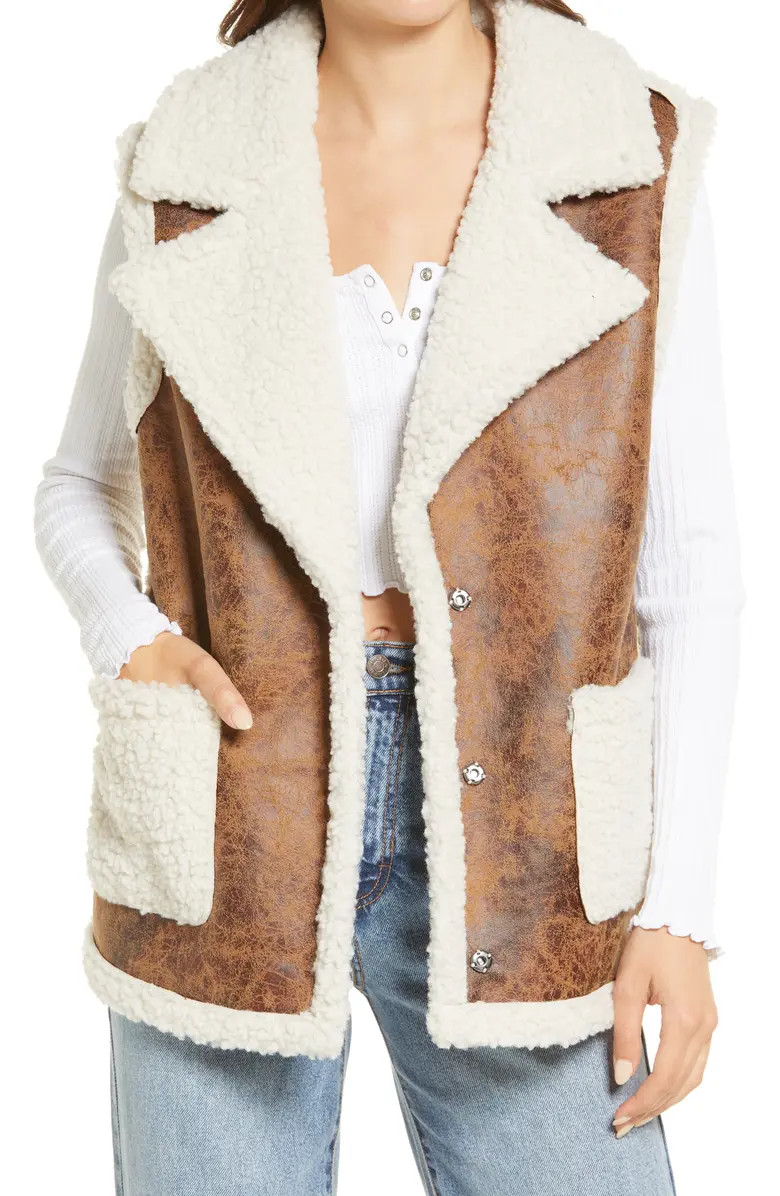 BB Dakota by Steve Madden Inner Peace Faux Shearling Vest | Nordstrom | Nordstrom