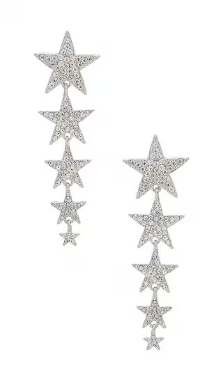 Falling Star Earrings in Silver | Revolve Clothing (Global)