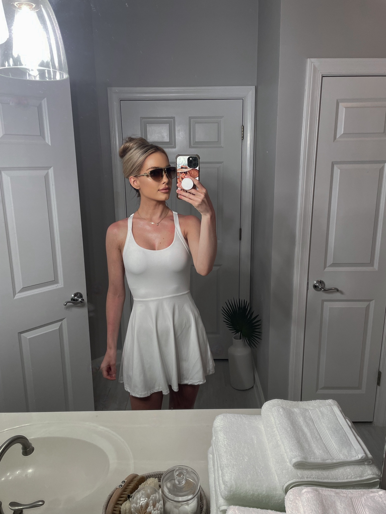 Amazon Athleisure Tennis Dress ! 🤍 follow @hollyjoannew for style and beauty! So glad you’re here babe!! Xx

MyTheresa Loewe Aviator Sunglasses Brown Gradient 
Amazon athleisure | Casual Outfits | Workout Attire | Golf Outfit | Tennis Outfit | Black weekend look | Loewe Sunglasses | White Towels | Bathroom Accessories | Lululemon athleisure fitness outfit 

#LTKActive #LTKStyleTip #LTKFindsUnder50