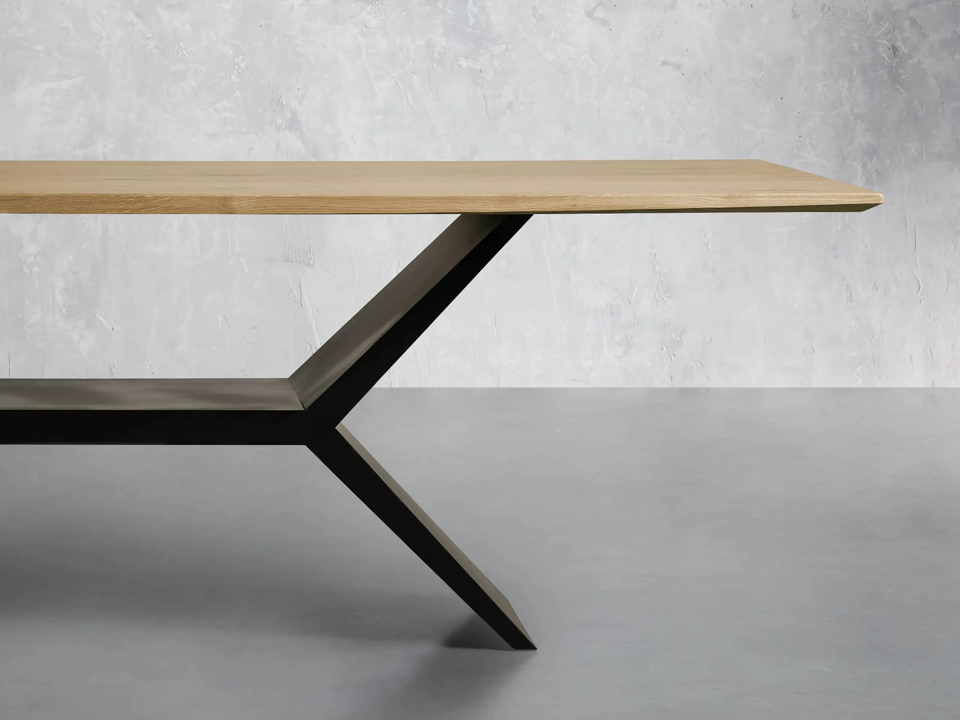 Jacob Dining Table with Vertex Base in White Oak | Arhaus