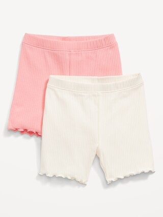 Rib-Knit Biker Shorts 2-Pack for Toddler Girls | Old Navy (US)
