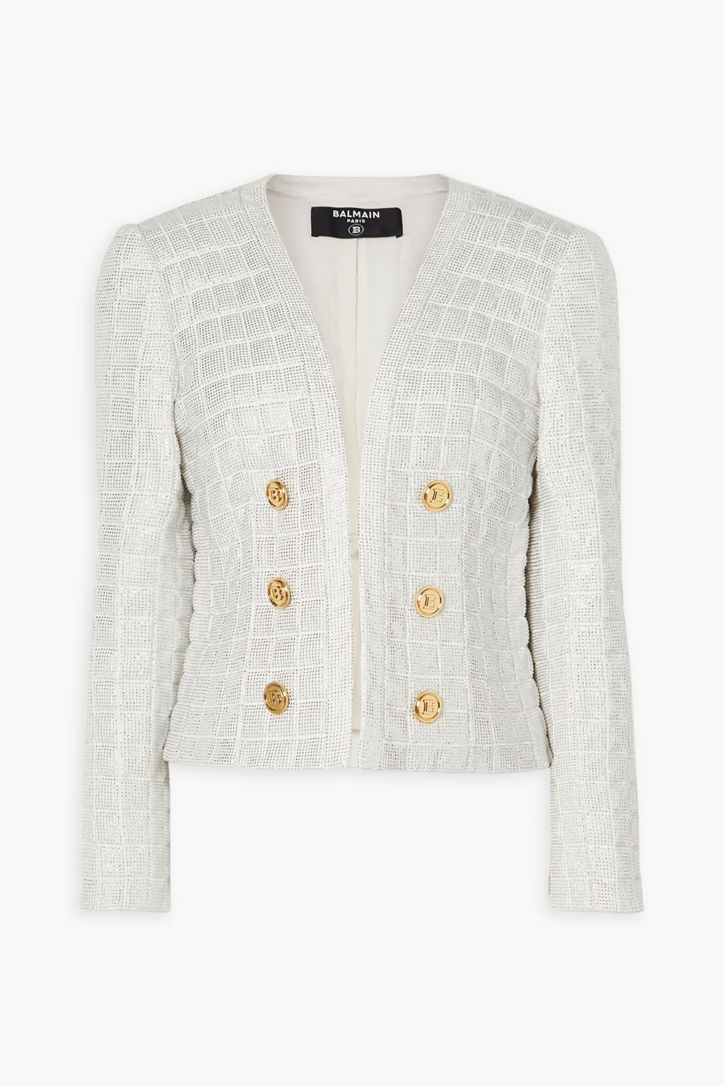 Quilted crystal-embellished silk jacket | The Outnet (US and CA)
