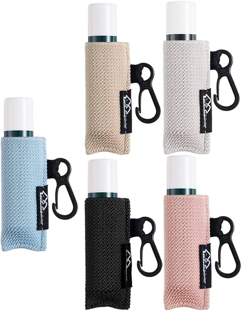 WK IEASON Lip Balm Holder Keychain Single 5pcs Clip on Chapstick Keychain Sleeves Holder Pouch Ti... | Amazon (US)