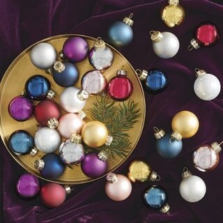 Midnight Jewel Mini Ornaments, Set of 32 | Grandin Road