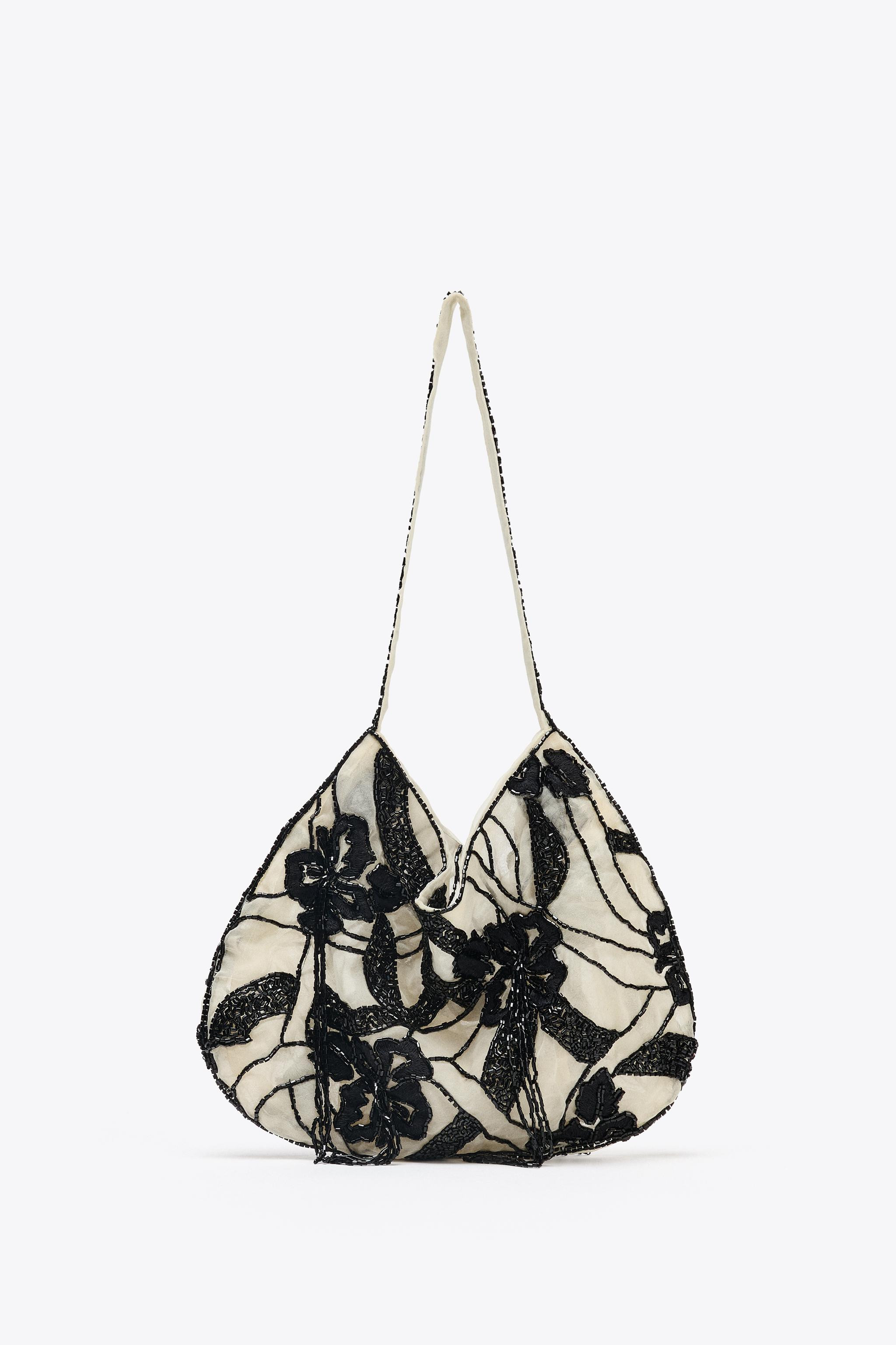 BEADED MESH BAG | Zara US