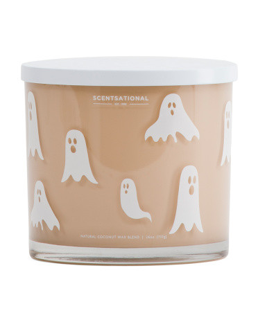 Made In Usa 26oz Ghost Candle With Lid | TJ Maxx