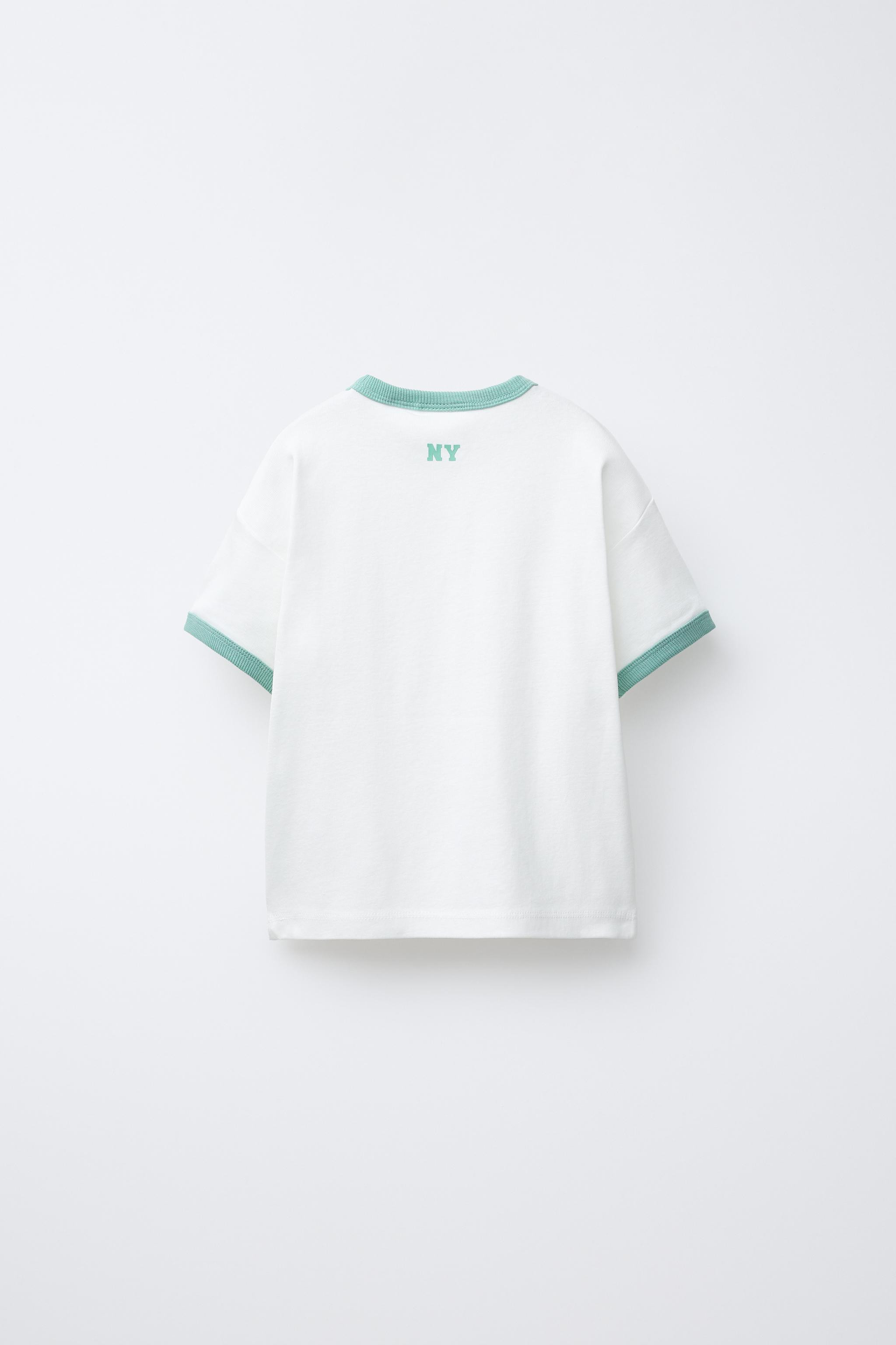 CONTRAST PIPED T-SHIRT | Zara US