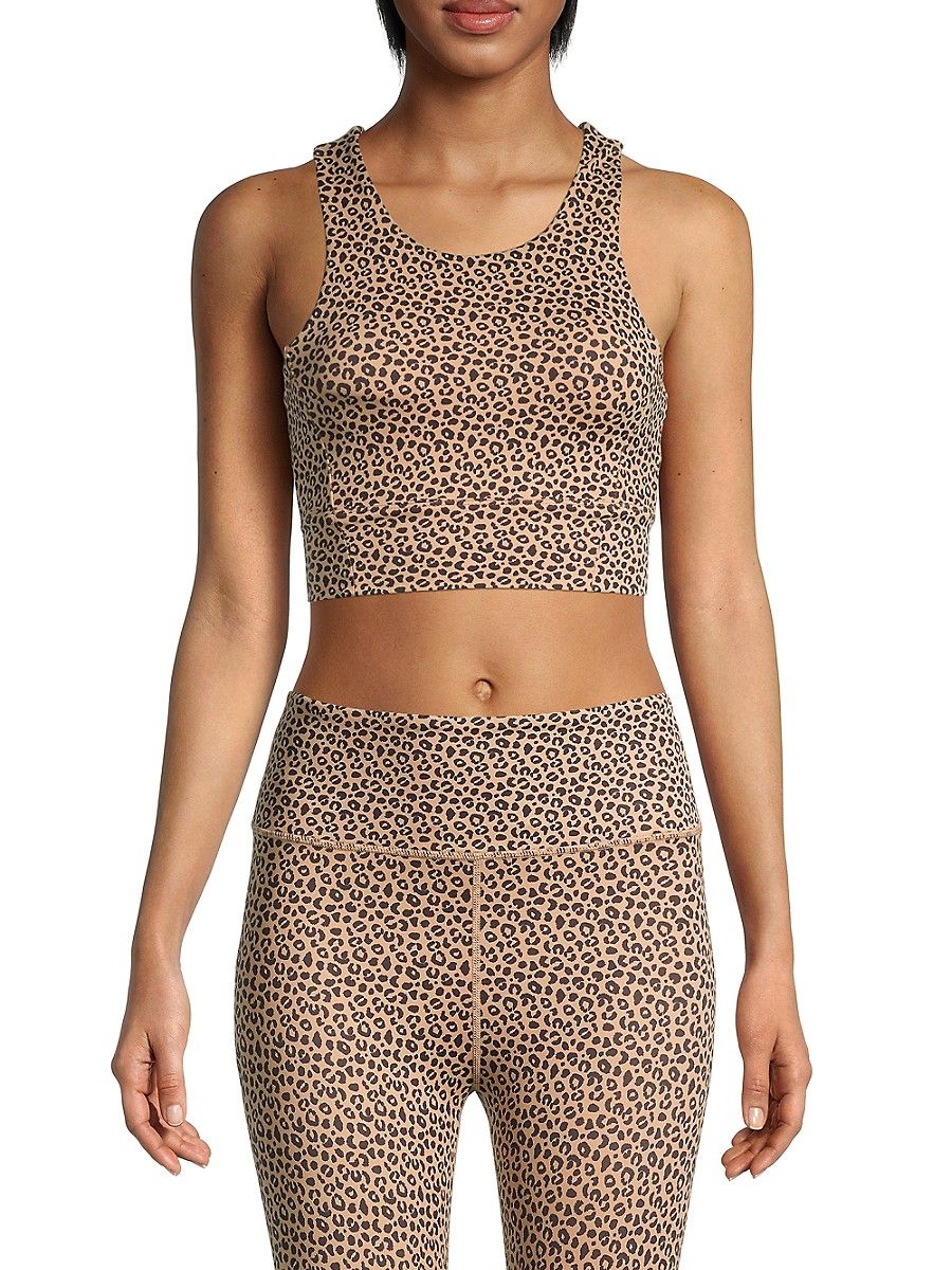 All Fenix Women's Leopard-Print Longline Sports Bra - Sandy Leopard - Size XS | Saks Fifth Avenue OFF 5TH