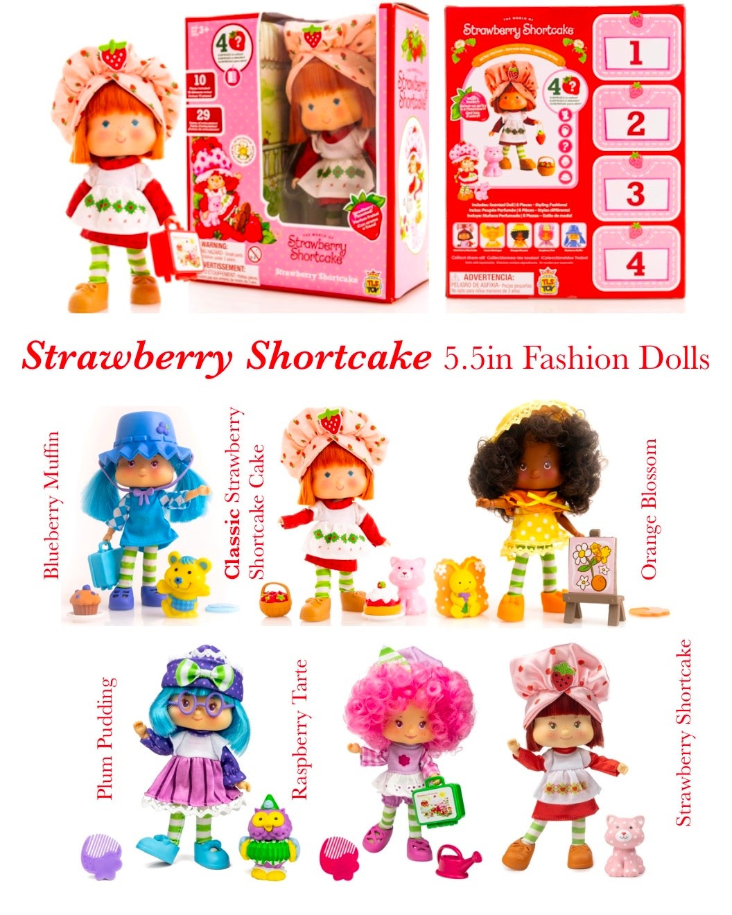 The Loyal Subjects Strawberry Shortcake 5.5in Fashion Dolls! 
A super sweet homage to the original Strawberry Shortcake doll from the 1980’s. Comes with a sticker sheet with 10 stickers and 4 surprise accessories hidden behind 4 punch-out reveal boxes on the back of the package. Collect them all! Classic Strawberry Shortcake, Strawberry Shortcake, Orange Blossom, Raspberry Tart, Blueberry Muffin, and Plum Pudding!

#LTKdayinmylife #LTKKids #LTKmomlife
