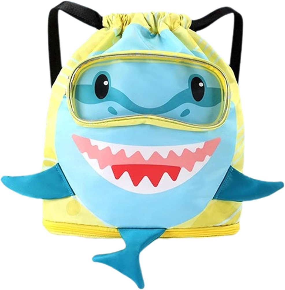 Drawstring Gym Bag Swim Bags,Waterproof Cute Big Shark Draw String Sackpack Beach Backpacks Sport... | Amazon (US)
