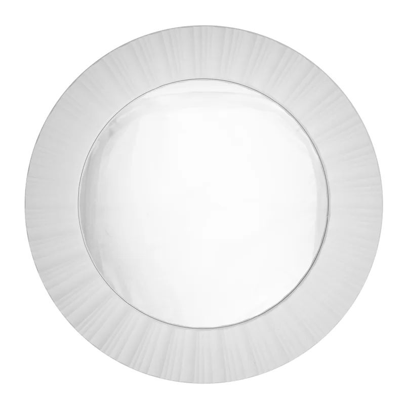 Isom Simply Fluted Frame Decorative Round Wall Mirror | Wayfair North America