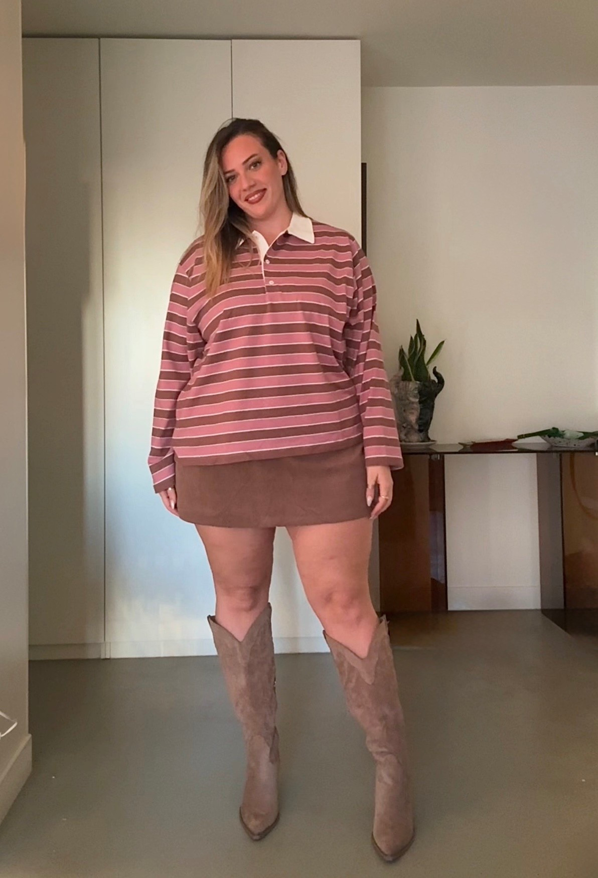 Je porte du 46 pour le pull et du 1XL pour la jupe 🩷