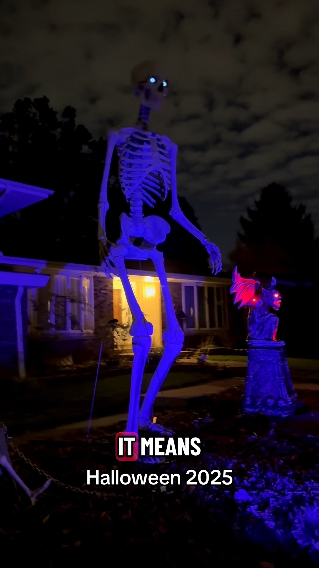 Halloween 2025 was a huge success and the favorite was the warewolf, talking skeleton, and jumpscare doll #halloweendecor #giantskeleton #spookyscary #halloween #decor

#LTKSeasonal #LTKHoliday #LTKHome