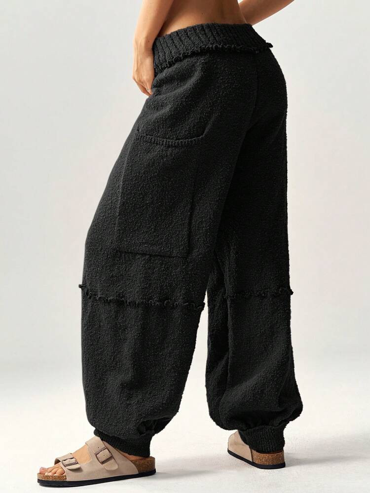 Bohemela Women's High Waist Loose Drawstring Pants, Vacation Knit Trousers In Fall/Winter | SHEIN