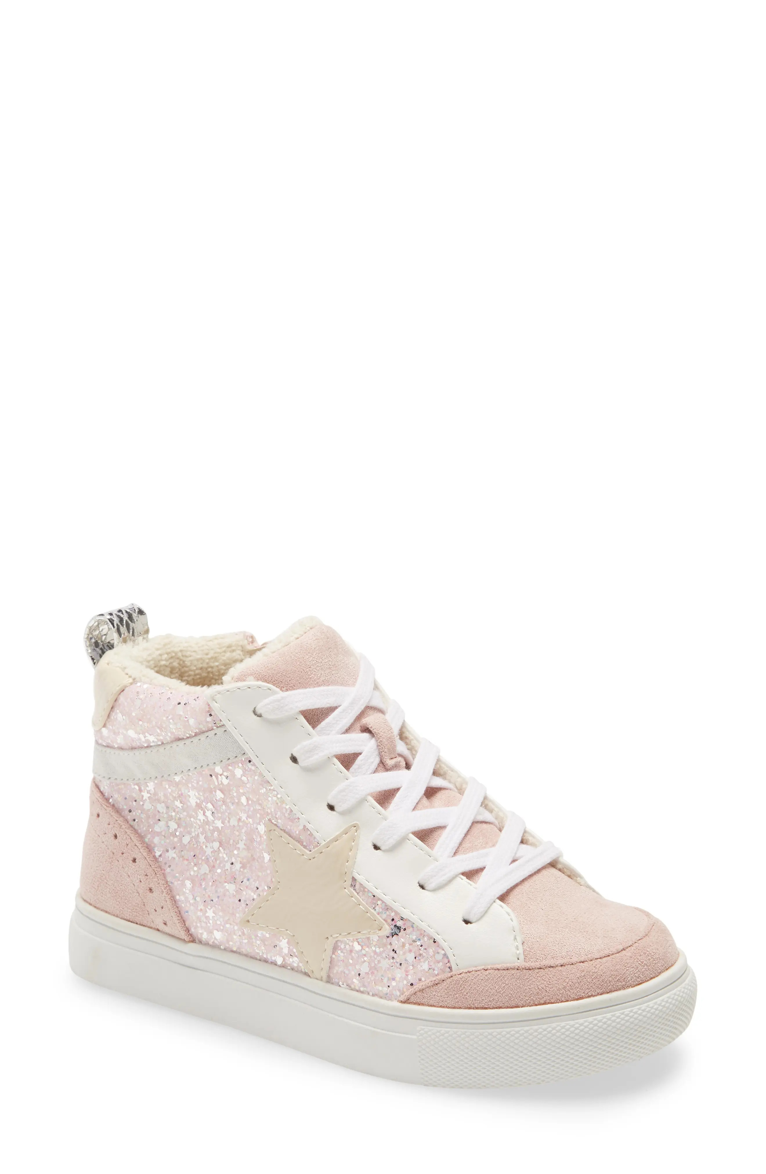 Girl's Steve Madden Redding High Top Sneaker, Size 5 M - Pink | Nordstrom