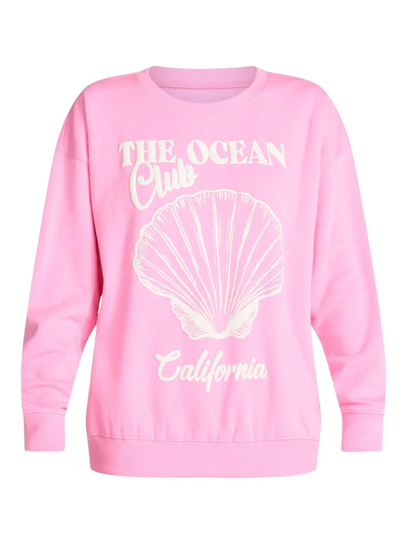 No Boundaries Graphic Crewneck Sweatshirt, Women's XXS-XXL | Walmart (US)