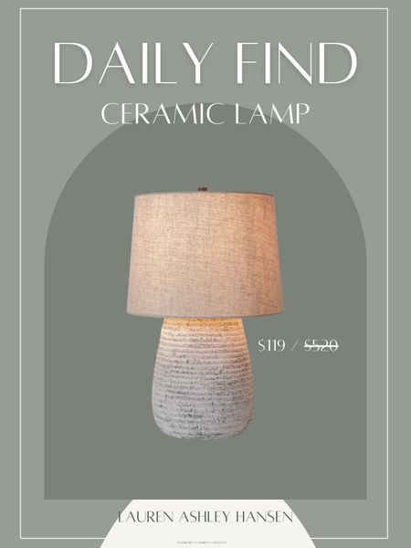 This ceramic table lamp is perfect for adding texture to any space! It’s 77% off today as it’s one of Wayfair’s Deals of the day! On sale for $$119 usually $520! 

#LTKstyletip #LTKsalealert #LTKhome