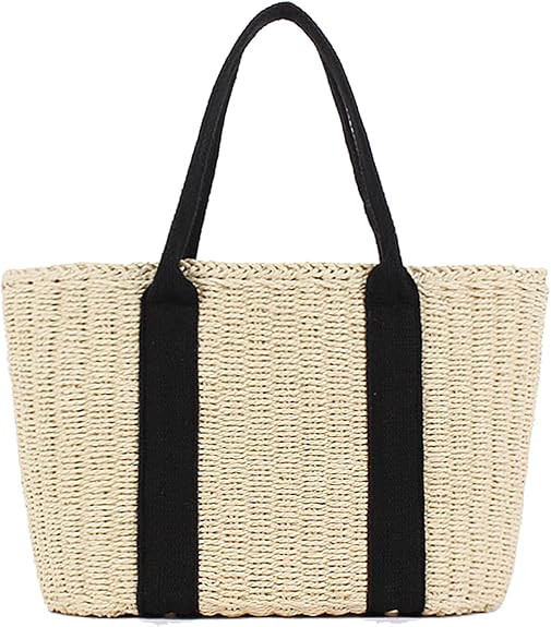 Amazon.com: GZIBTB Large Straw Tote Bag Raffia Summer Shoulder Bag Woven Handbag Beach Vacation T... | Amazon (US)